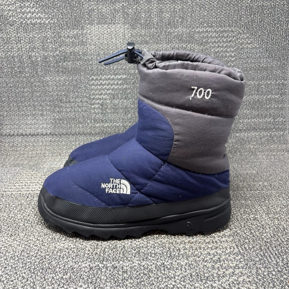 The North Face Nuptse 700 Down Winter Snow Boots Navy Blue Gray Men's Size 10